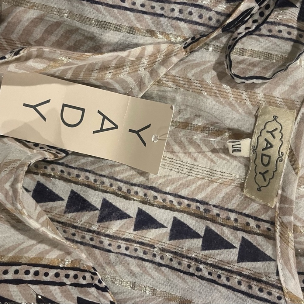 Yada, NWT Beige Elegant Multicolor Maxi Dress, size L/xl - Picture 7 of 11